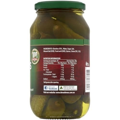 333's Sweet Spiced Gherkins 540 g