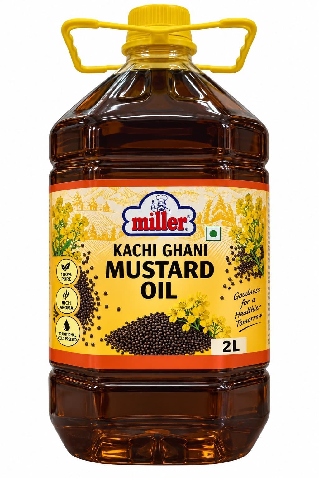 Mustard Oil (Kachi Ghani) 2ltr / Miller